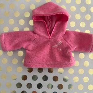 Pink Fleece Hoodie for Dolls